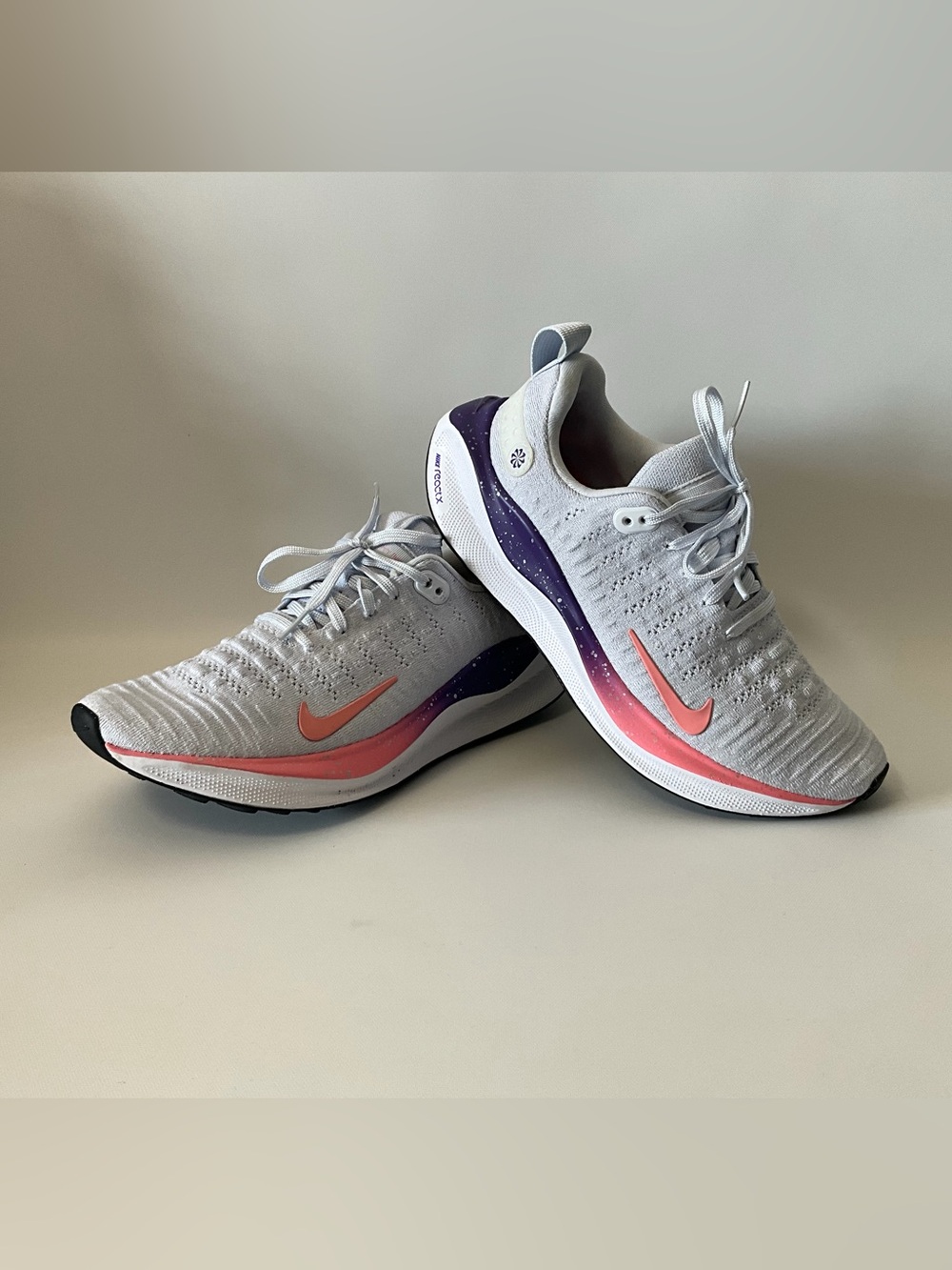 Nike Womens ReactX Infinity Run 4 FQ8777-085 Gray Running Shoes Size 8 Sneaker